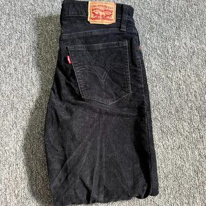Levi pants, size small, black, corduroy